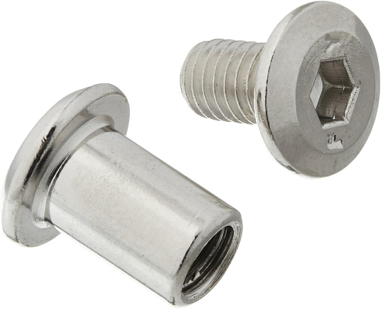 sourcingmap 6mmx10mm 金属六角插座埋头螺钉螺栓管螺栓紧固件 10 件